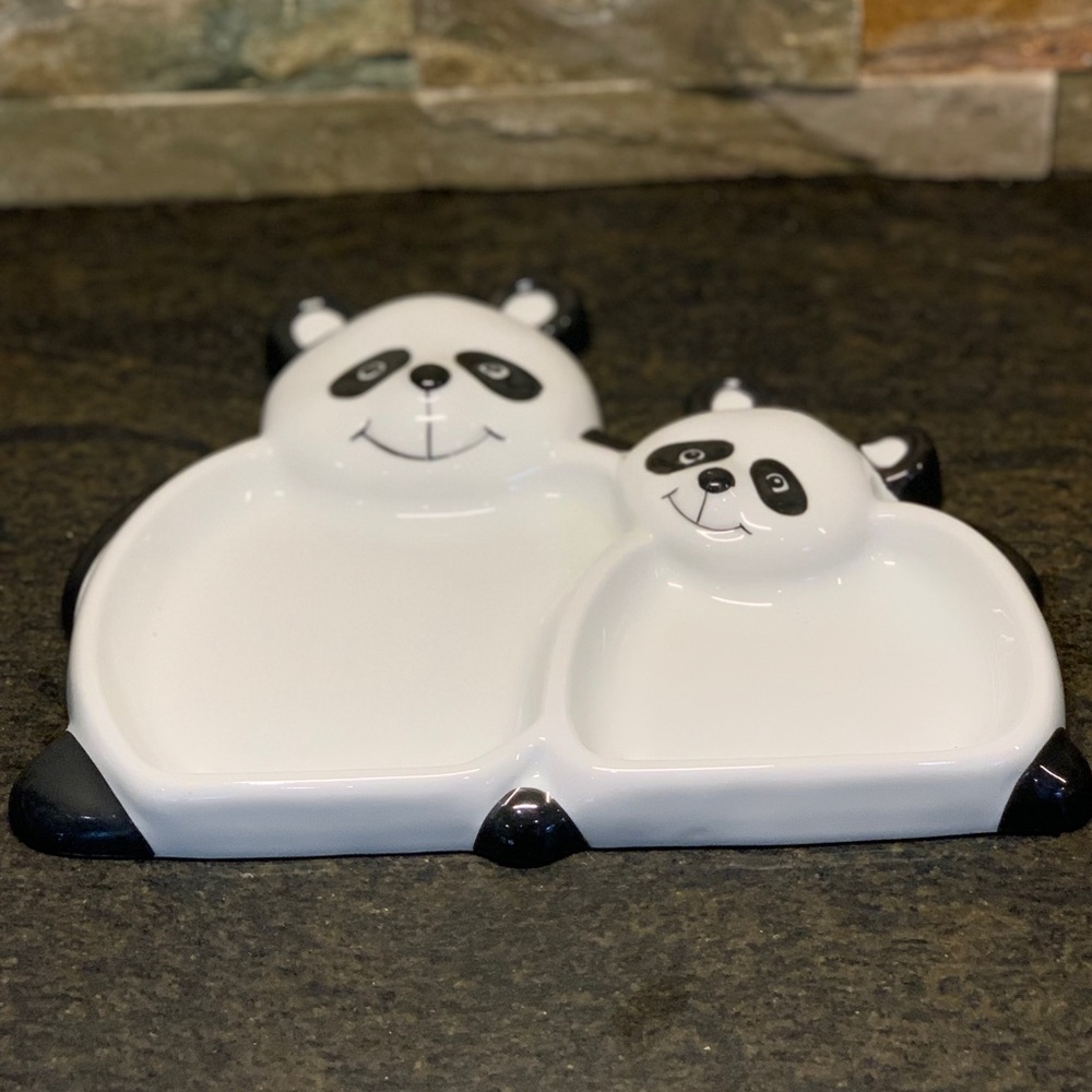 STUDIO NOVA | Vintage Fina China Child Divided Panda Plate